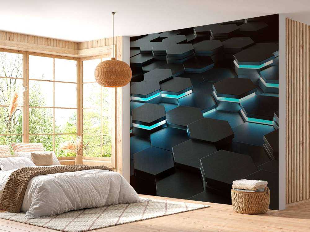 Luminous 3D hexagons