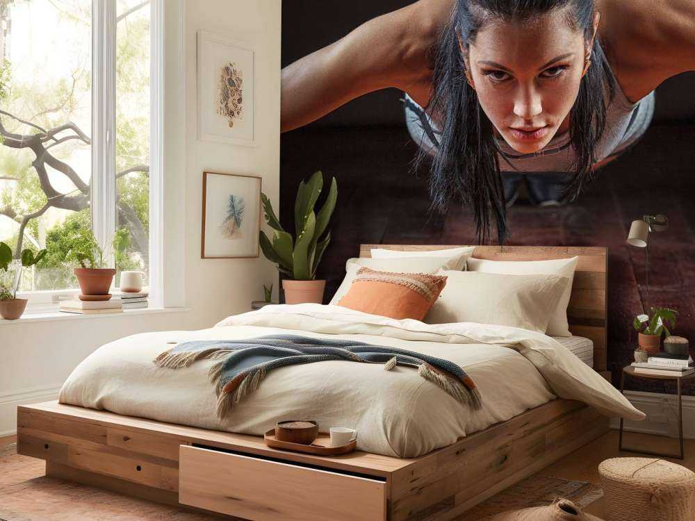 Woman doing push-ups