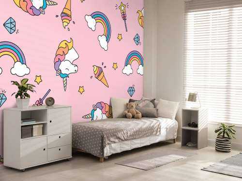 Colourful unicorn pattern