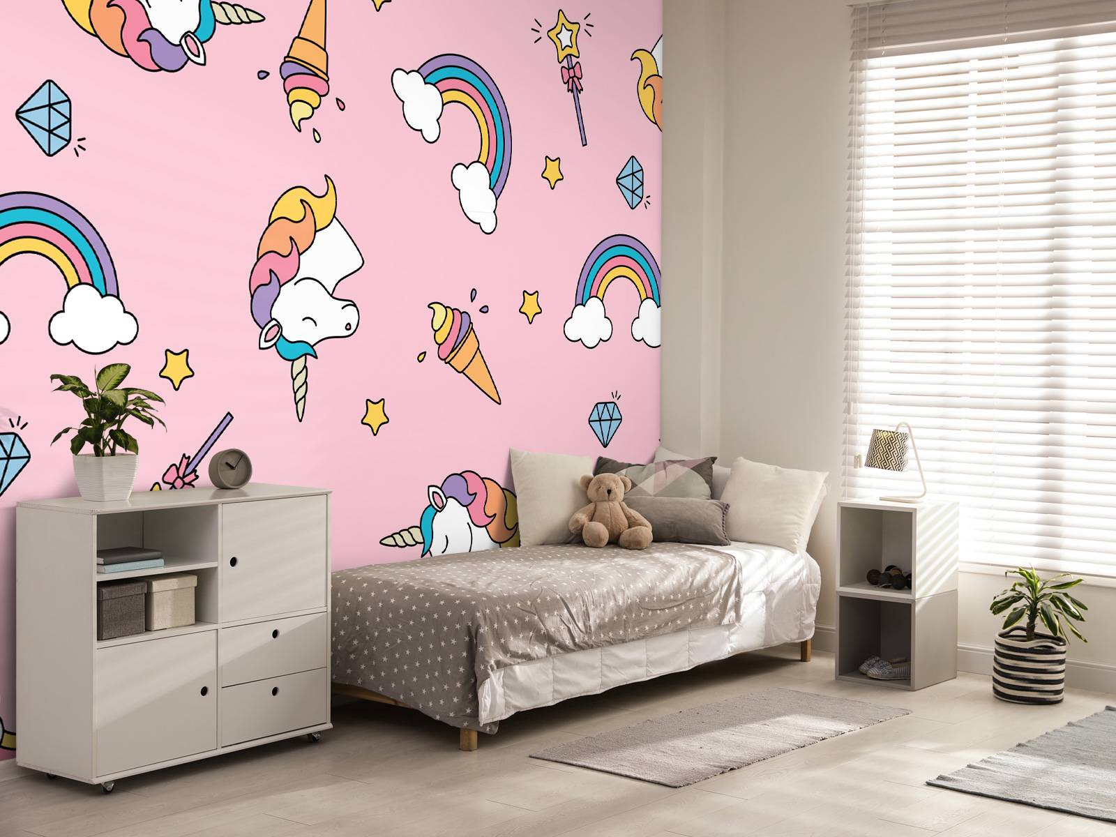 Colourful unicorn pattern