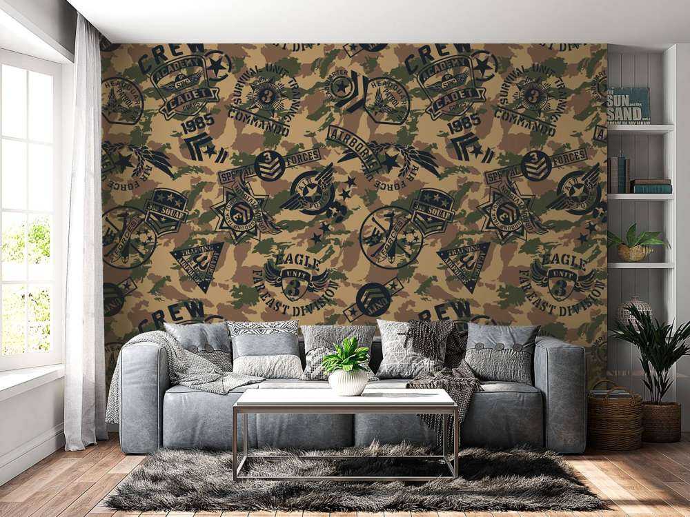 Camouflage with logos 