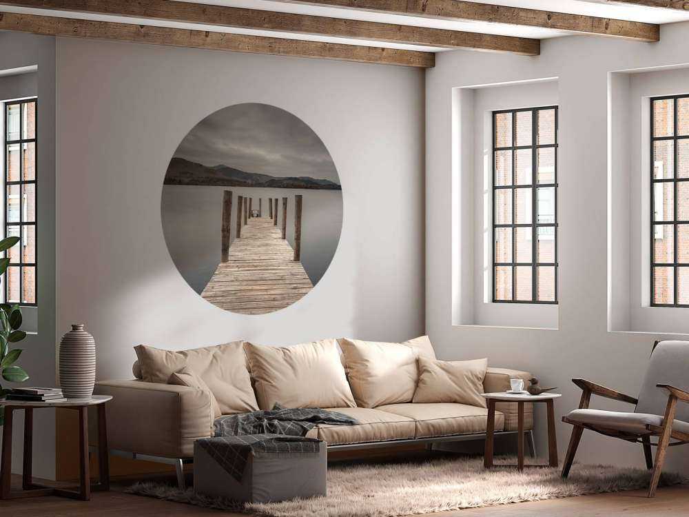 Jetty on a peaceful lake