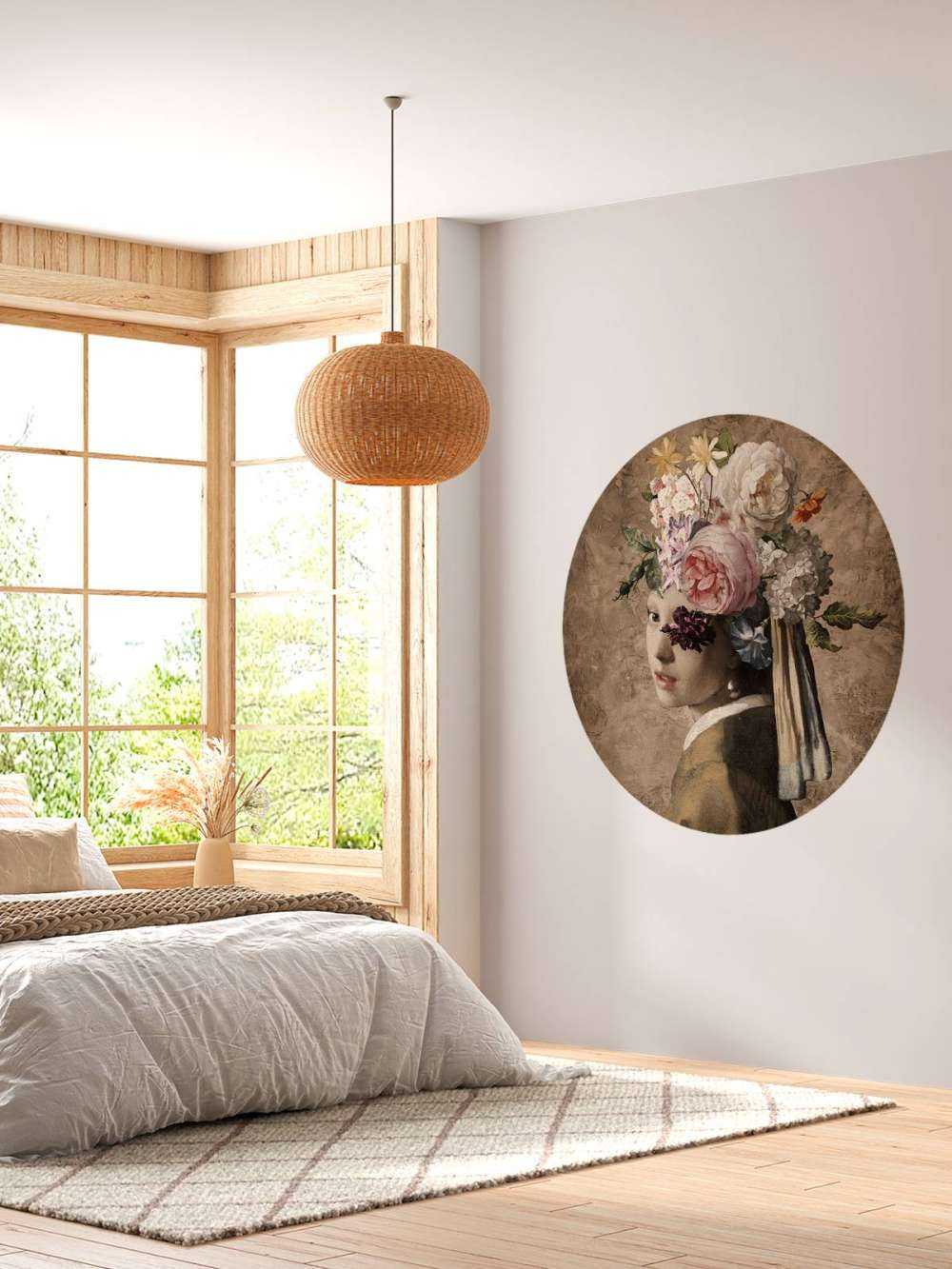 Girl with a pearl earring - flower design