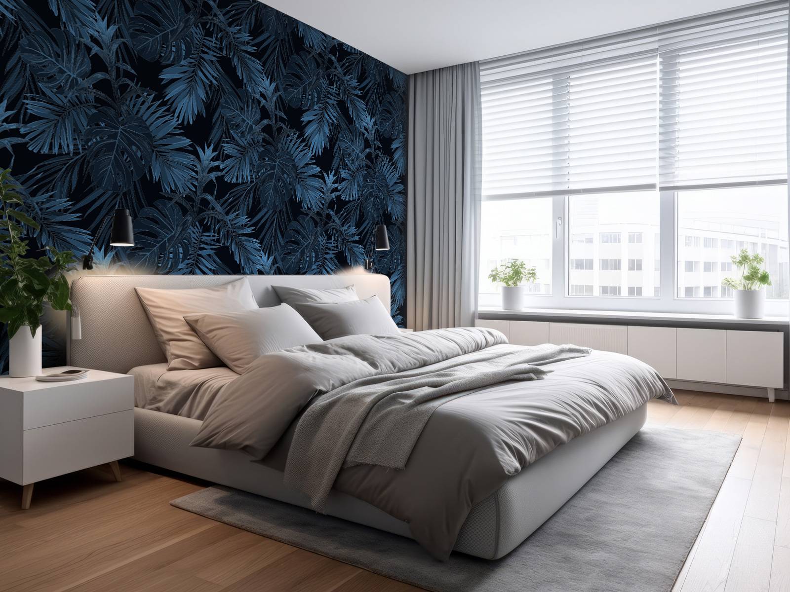 Blue tropical leaves