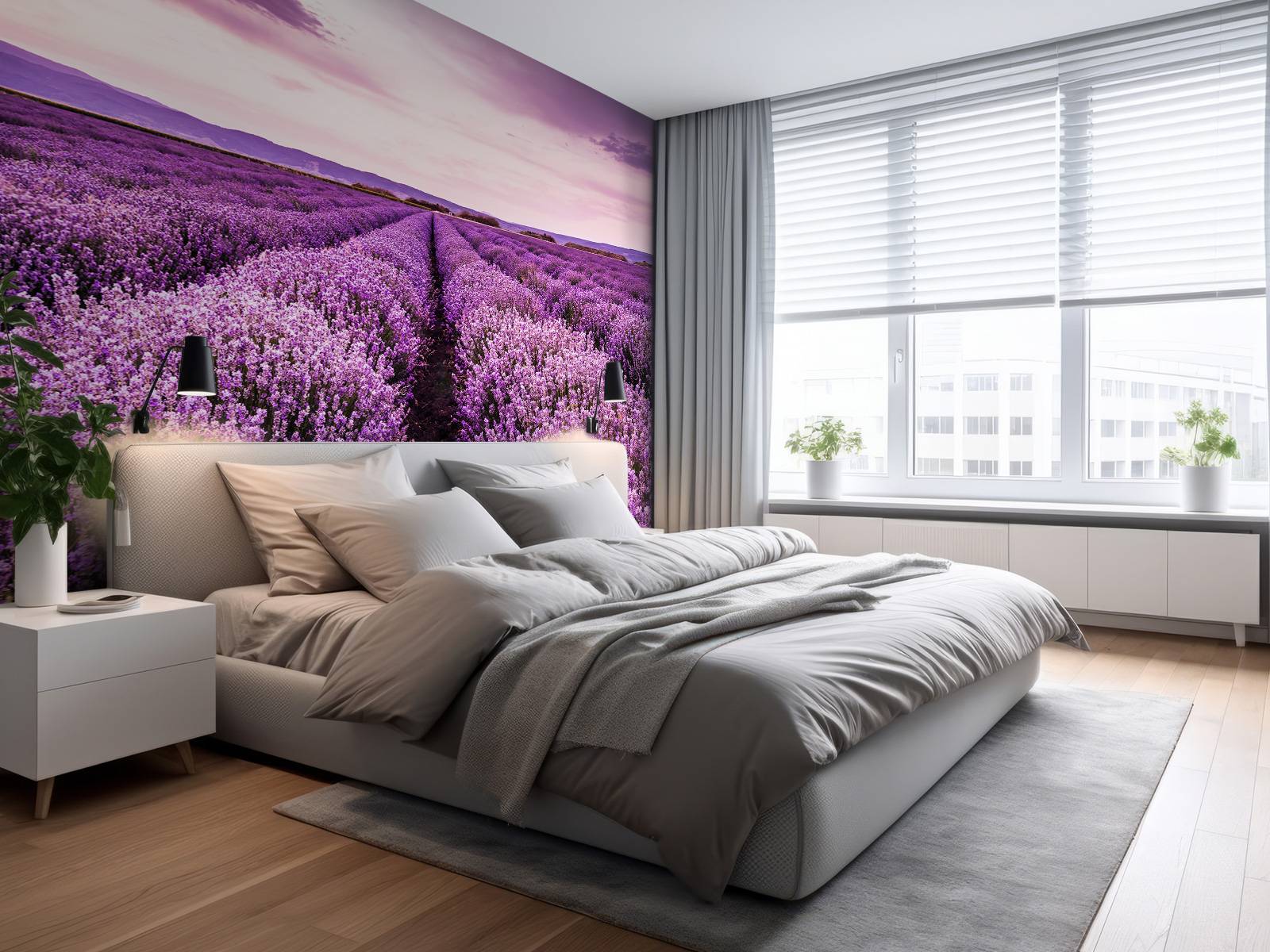Lavender bushes