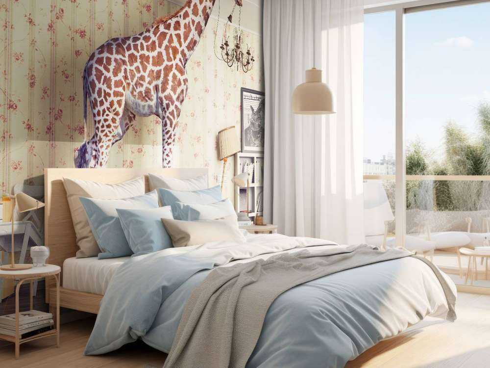 Giraffe in the living room