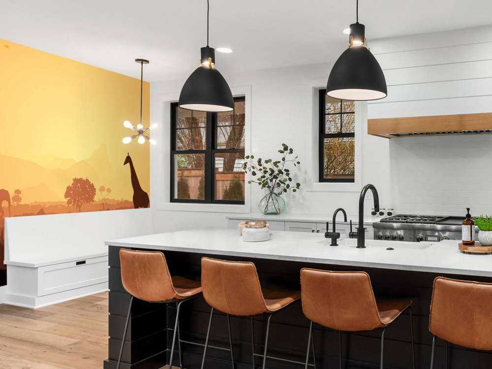 Wild animals on savannah