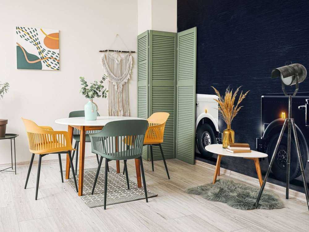 Black and white truck