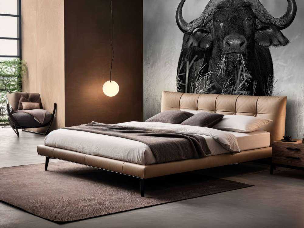 Buffalo in black and white