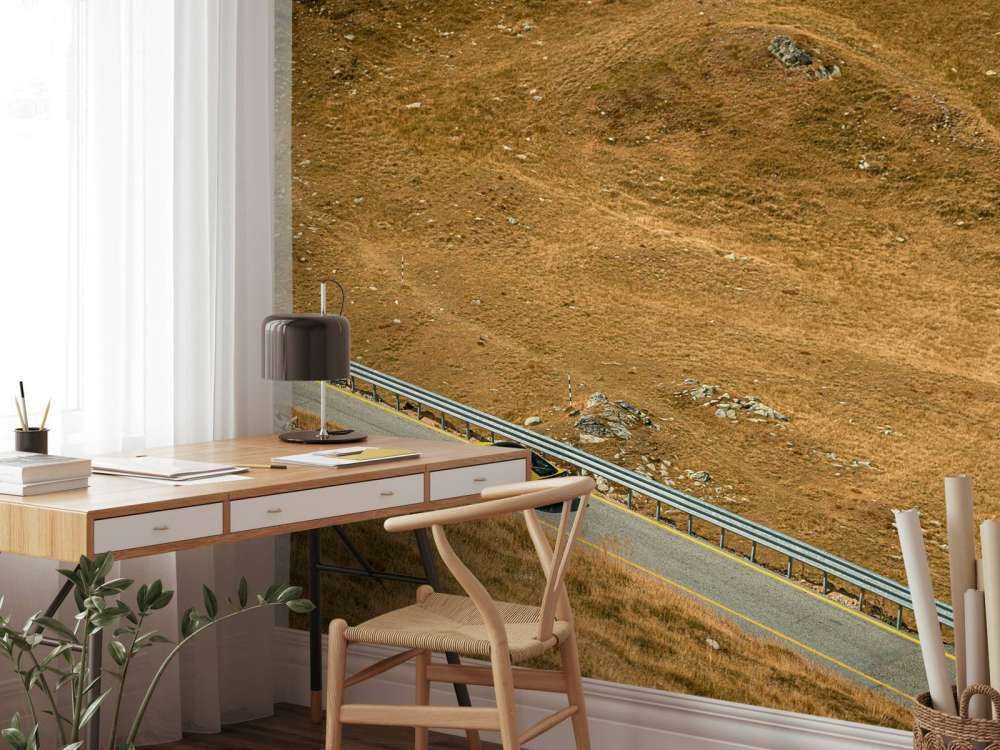 Audi R8 on a lonely mountain road