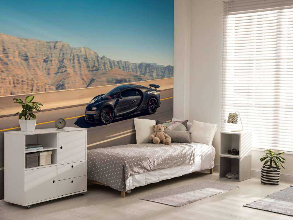 Hypercar against mountainous landscape