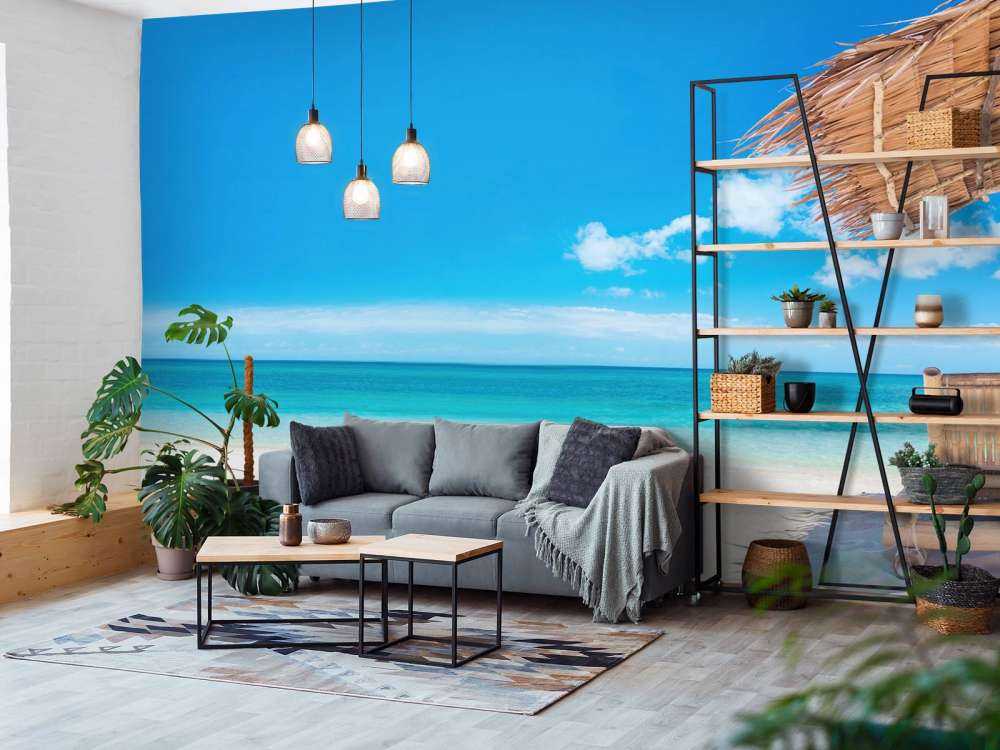 Sun loungers on the beach