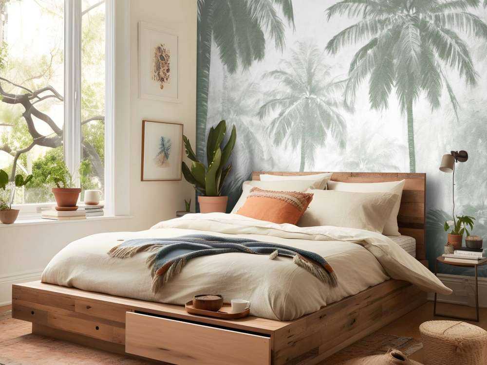 Misty Palm Forest, green