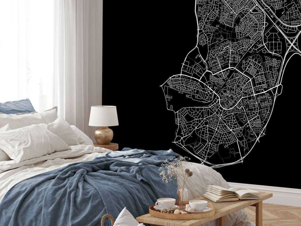 Map of Amersfoort, black