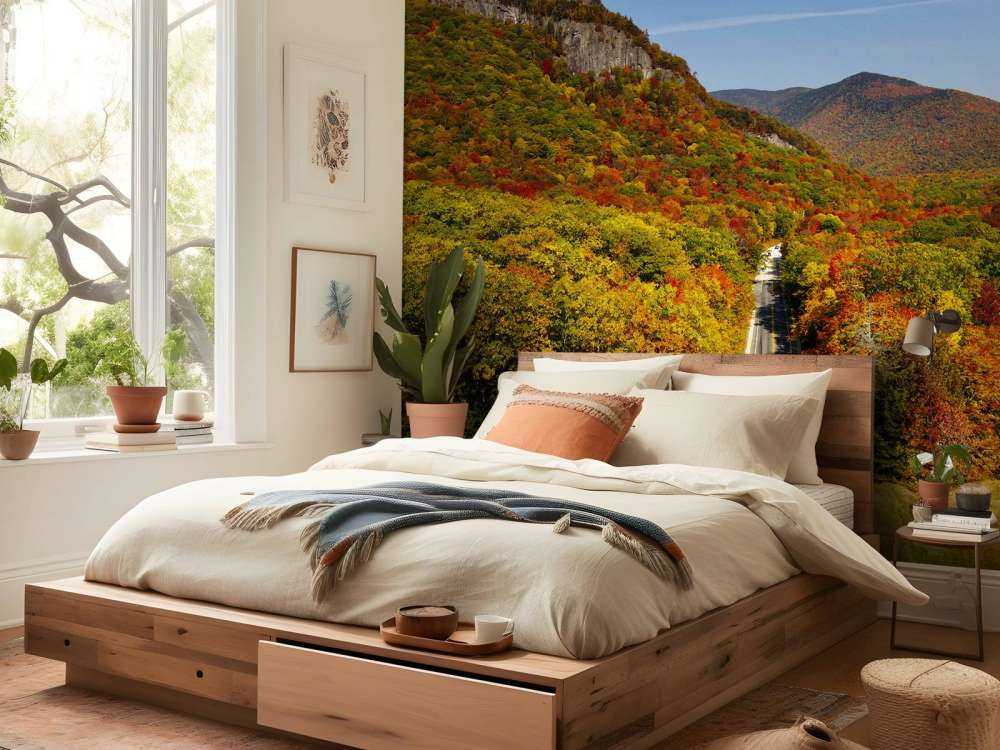 Road through the autumn landscape