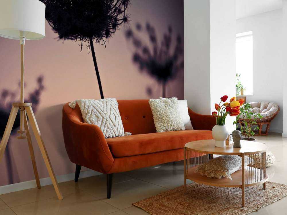 Silhouette of flowers