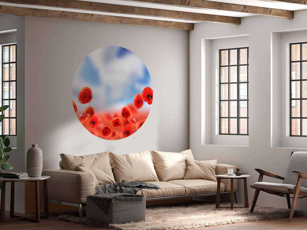 Blue Sky and Red Poppies