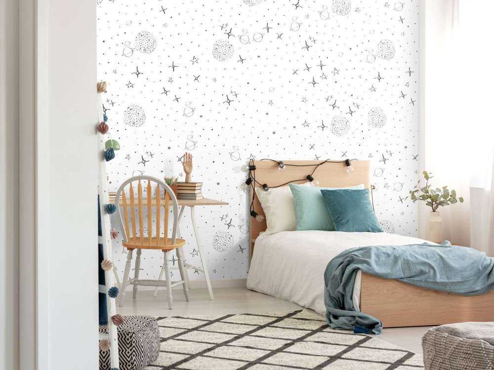 Space pattern black and white