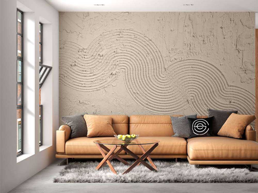 Zen garden structure in linen