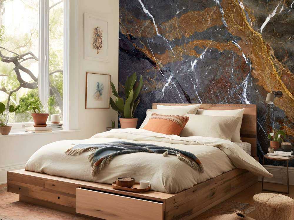 Marble with fine lines