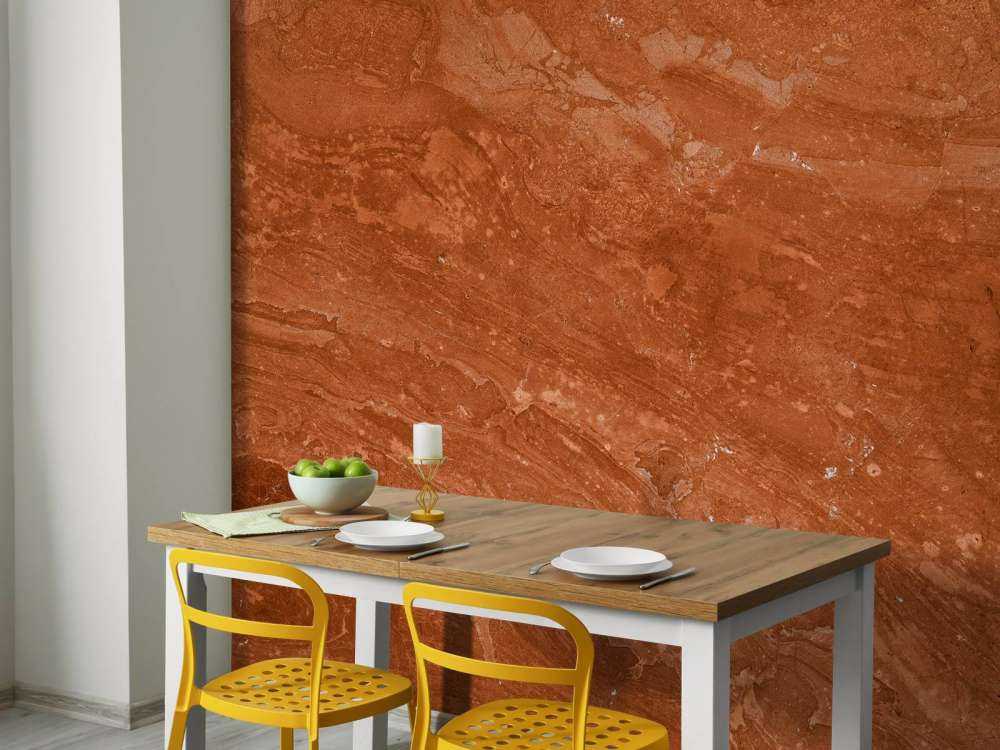 Terracotta marble with playful effect