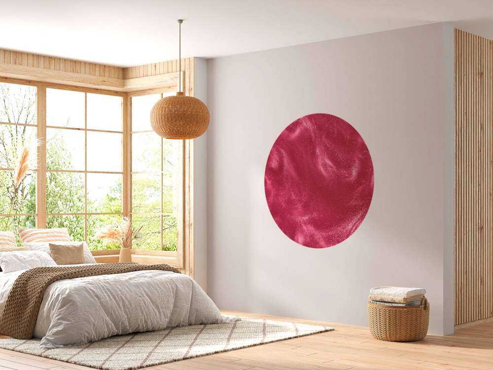 Pink glitter particles