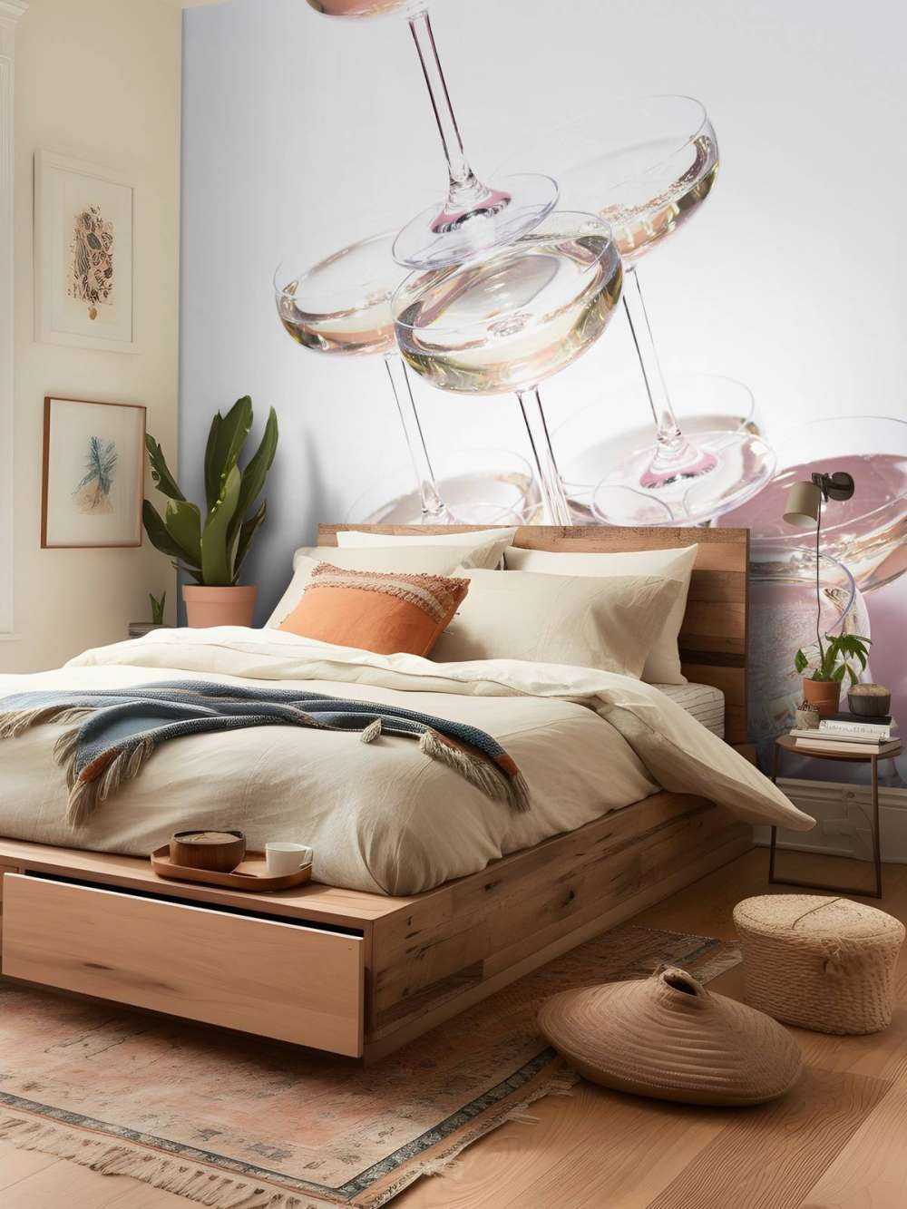 Champagne tower pink