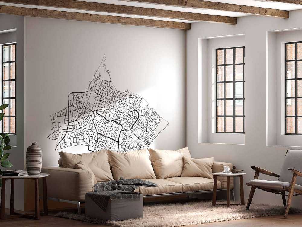 Plattegrond van Huizen, wit 