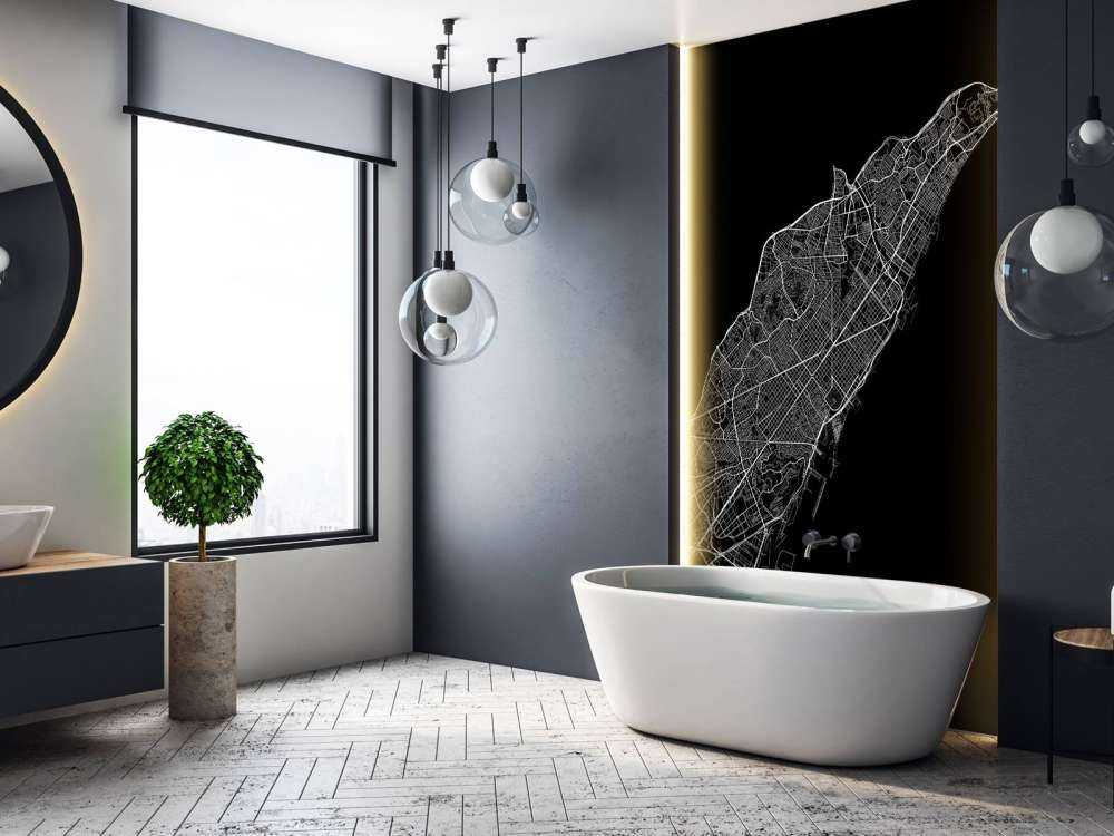 Plattegrond van Barcelona, zwart