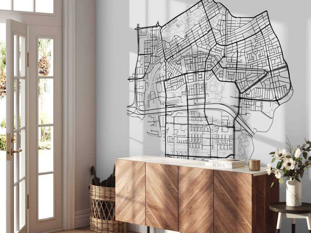 Plattegrond Amsterdam zuid, wit