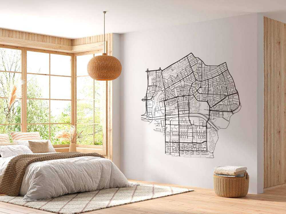 Plattegrond Amsterdam zuid, wit