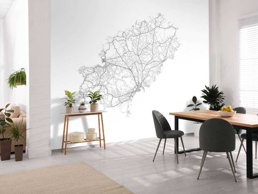 Plattegrond van Ibiza, wit 