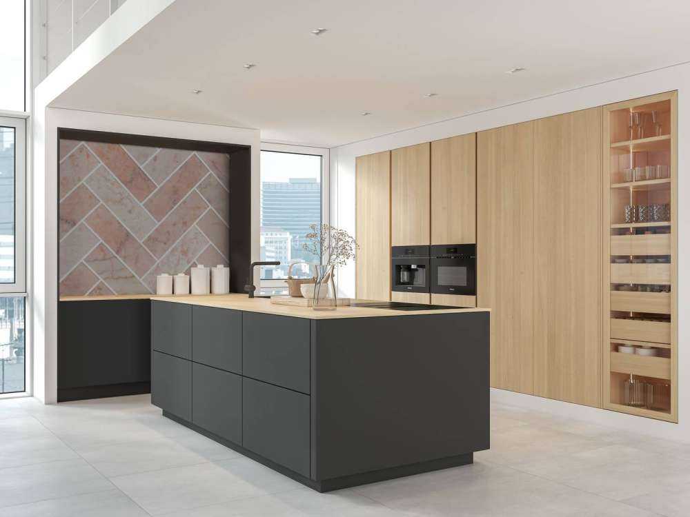 Pink marble herringbone