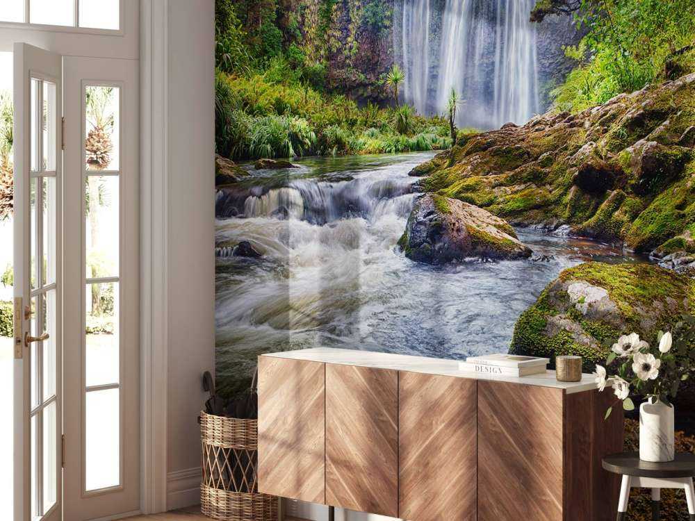 Waterfall with stones