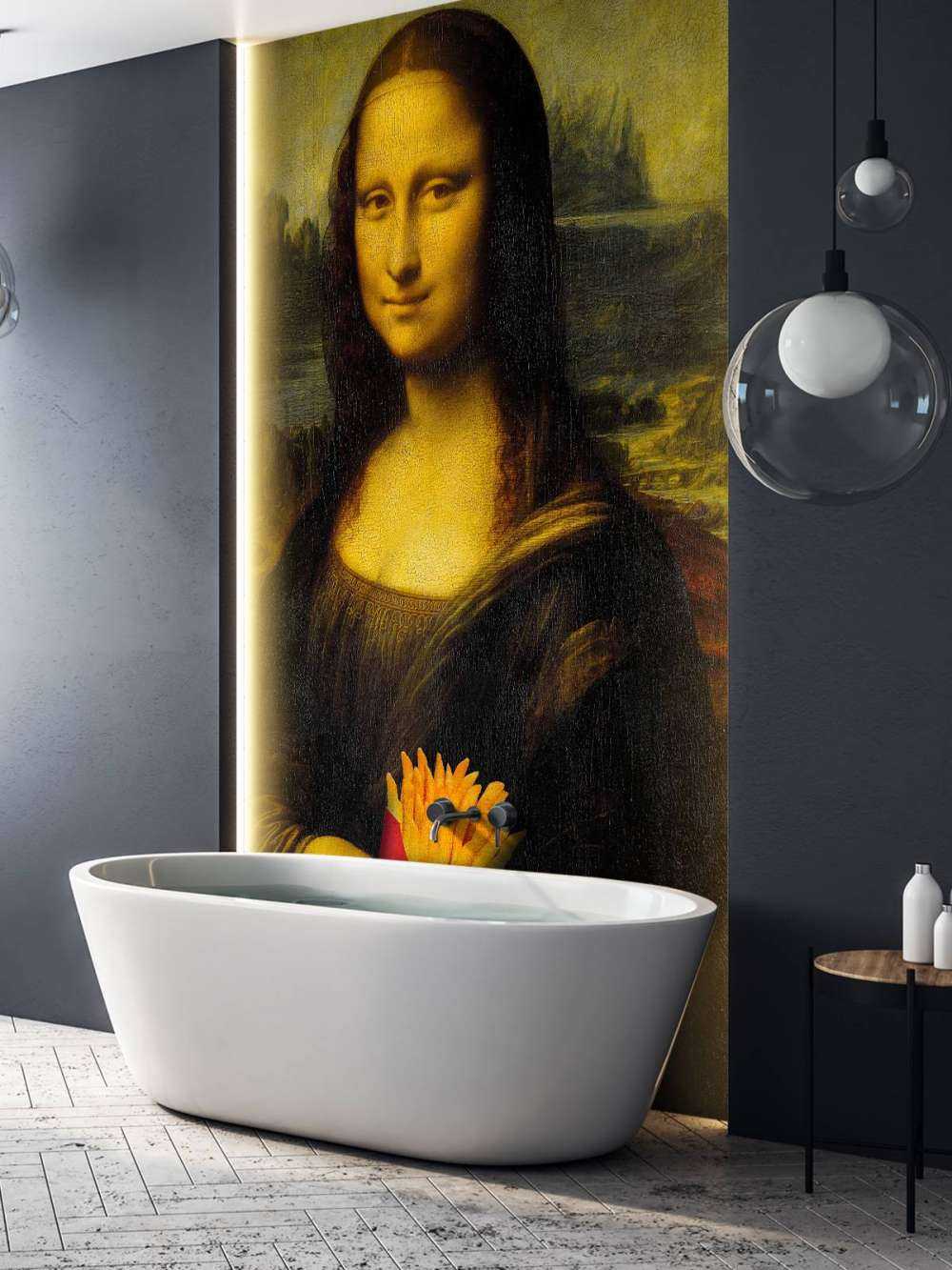 Mona Lisa with fries