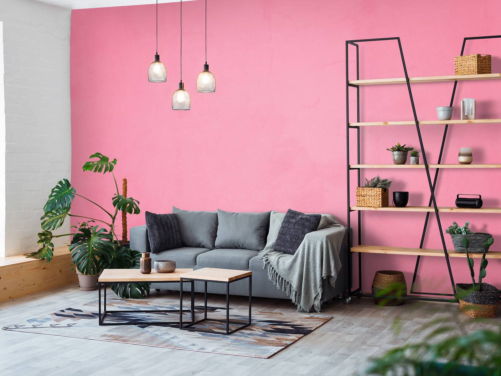 Shimmering blush concrete