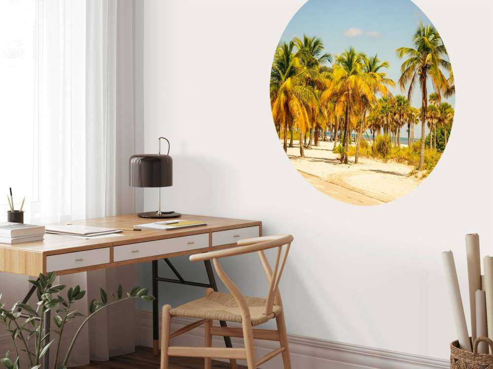 Geel-groene palmbomen