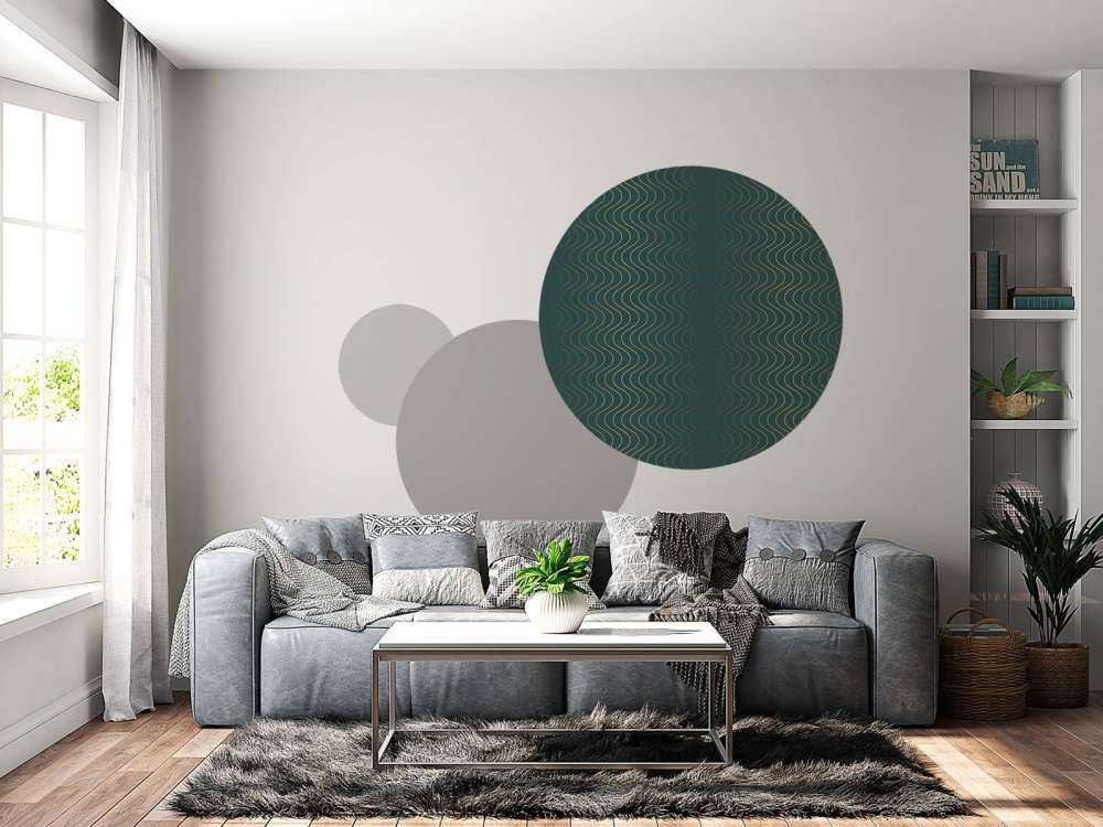 Wavy teal pattern