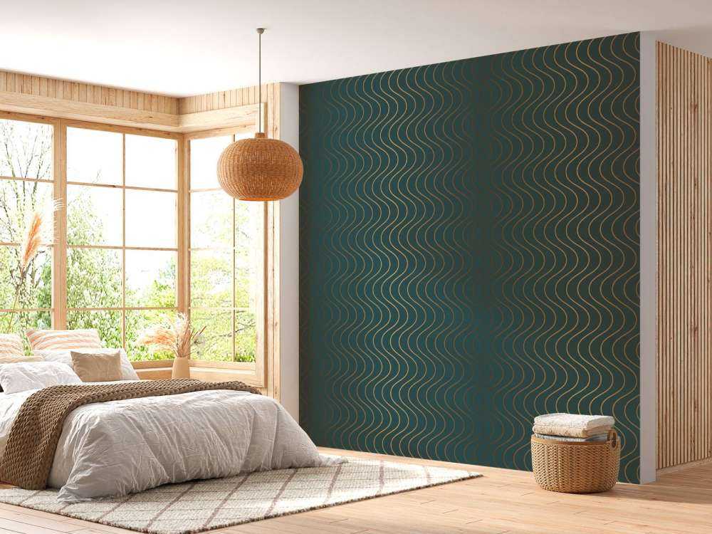 Wavy teal pattern