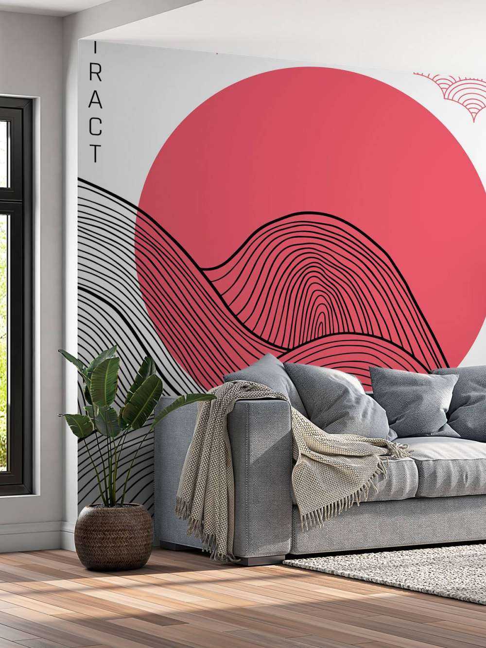 Abstracte zon illustratie