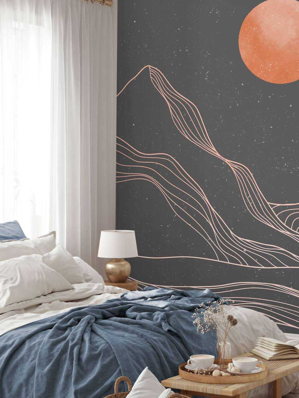 Abstracte bergen landschap