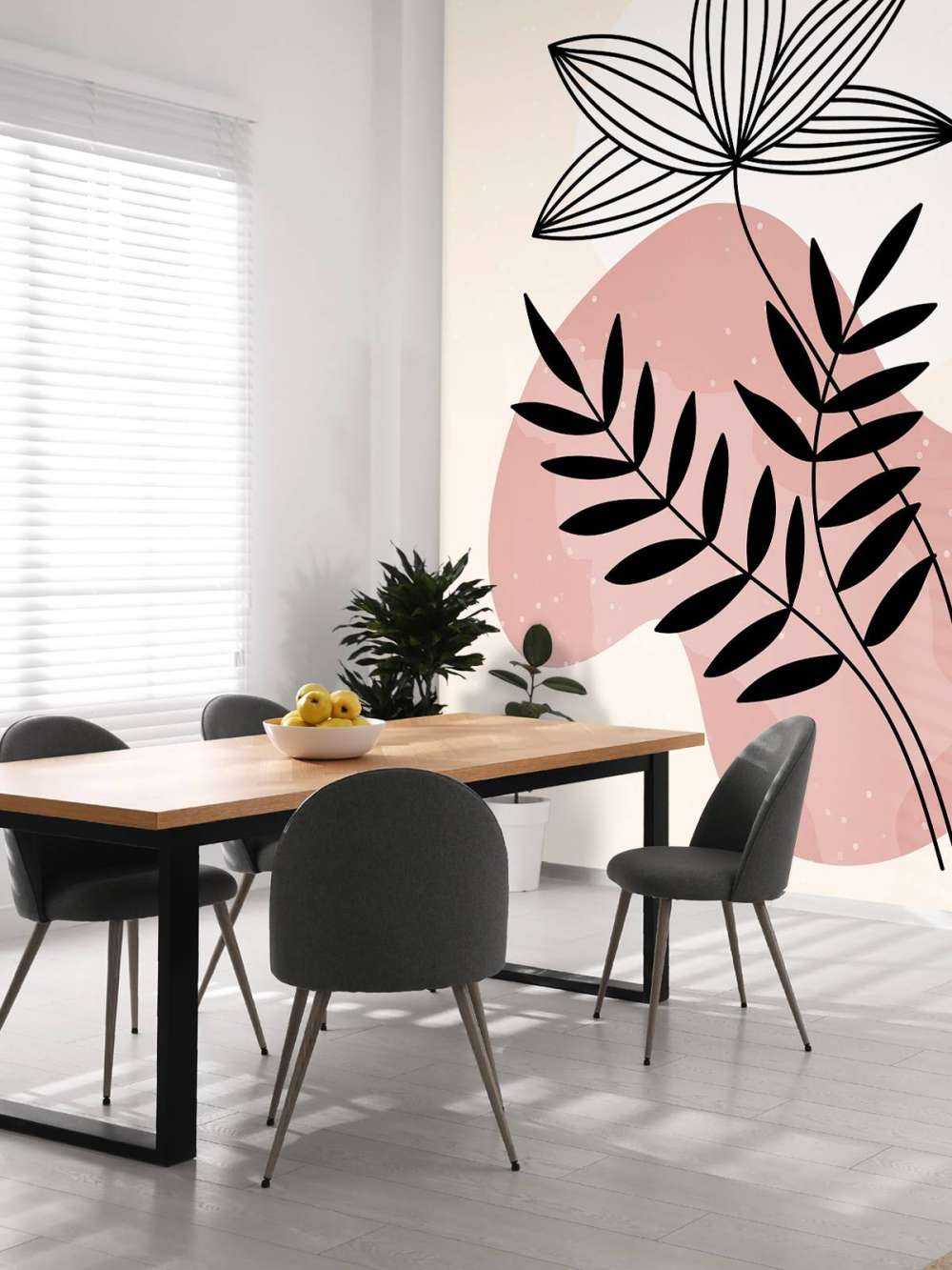 Minimalistische illustratie van planten