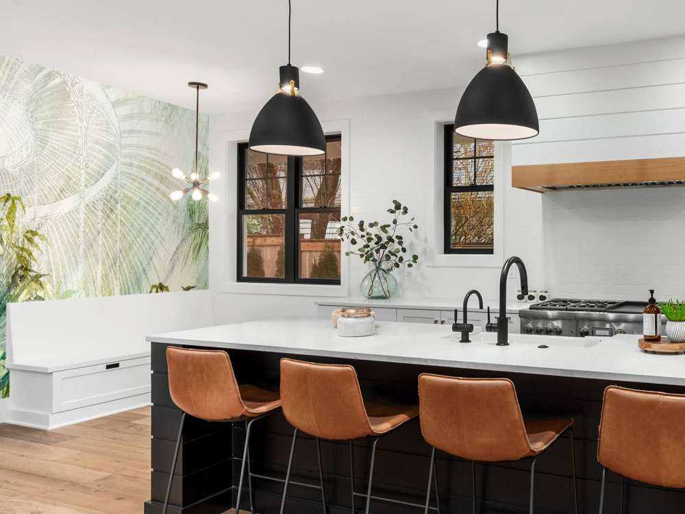 Greenhouse with tropical plants