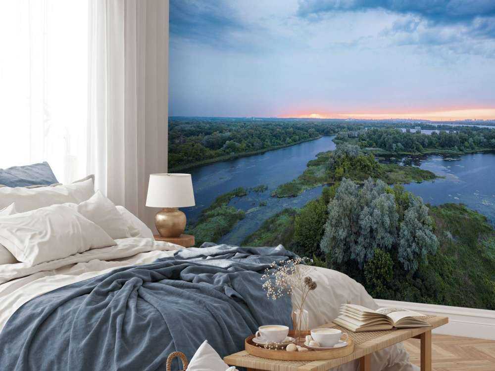 Blauwe zonsondergang