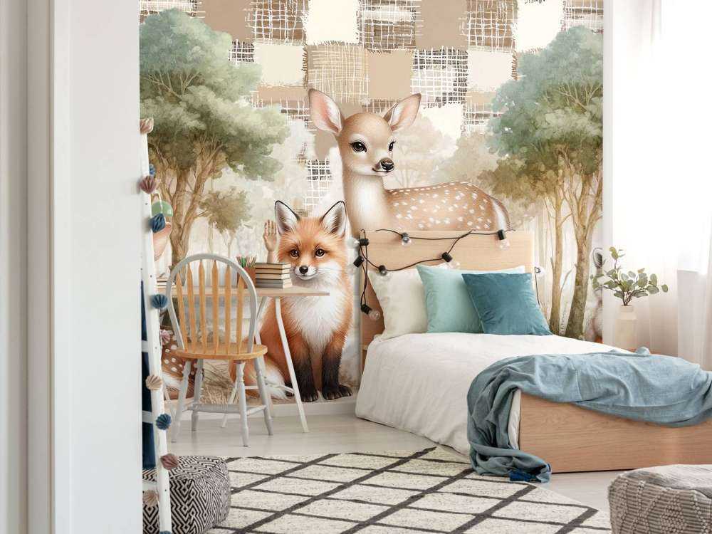 Wild animals in warm tones