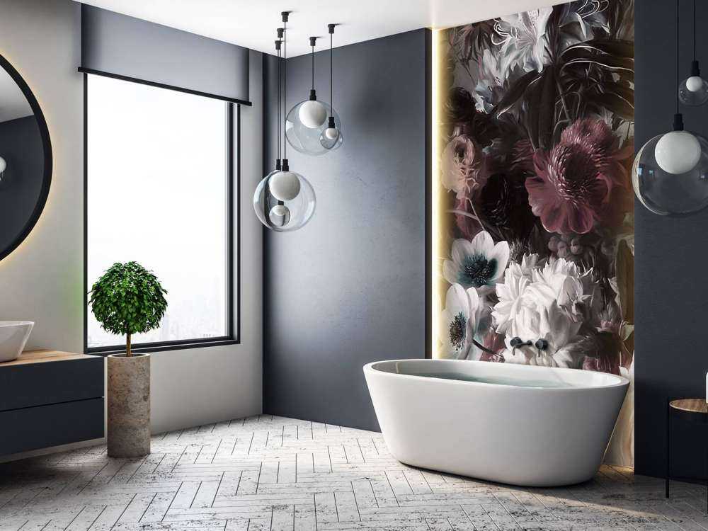 Big bouquet with orange anemones