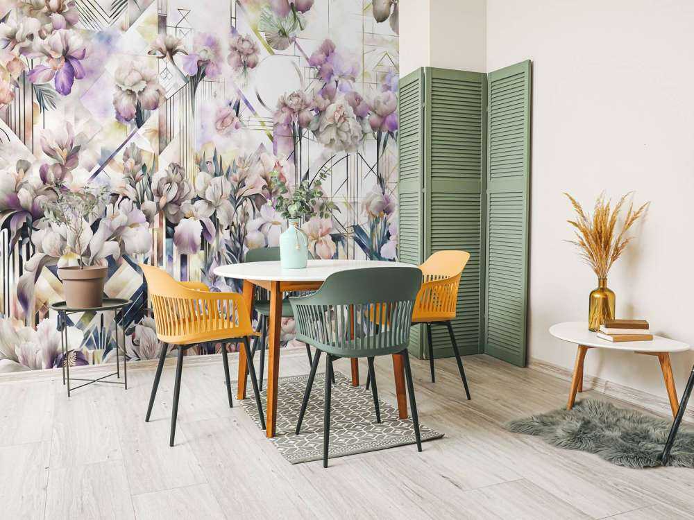 Huge Watercolor Irises Violet