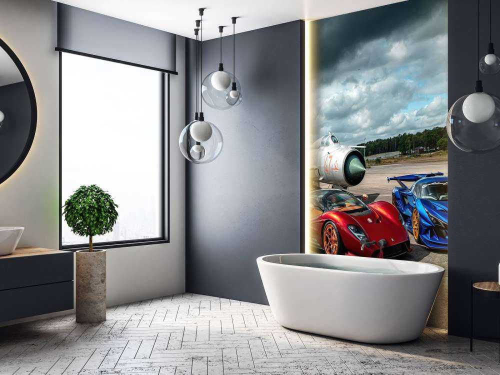 Supercars at fighter jets