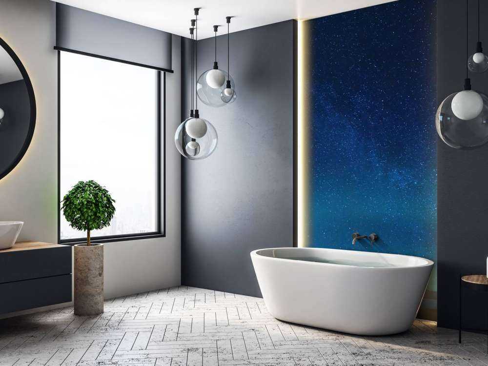 Starry sky with northern lights