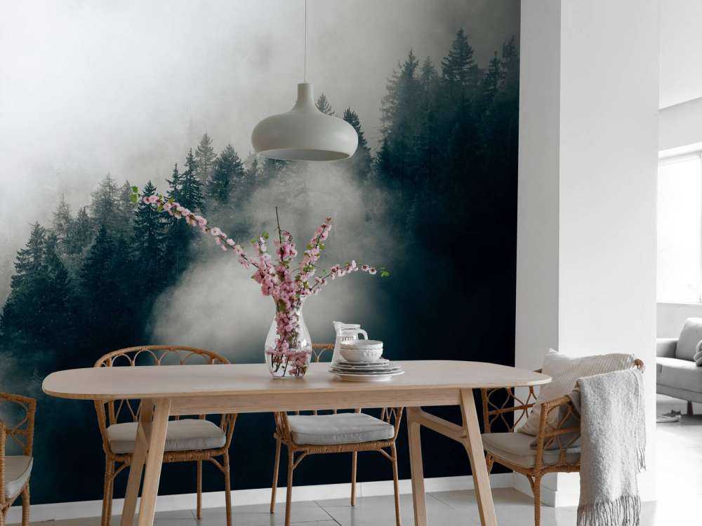 Foggy alpine morning